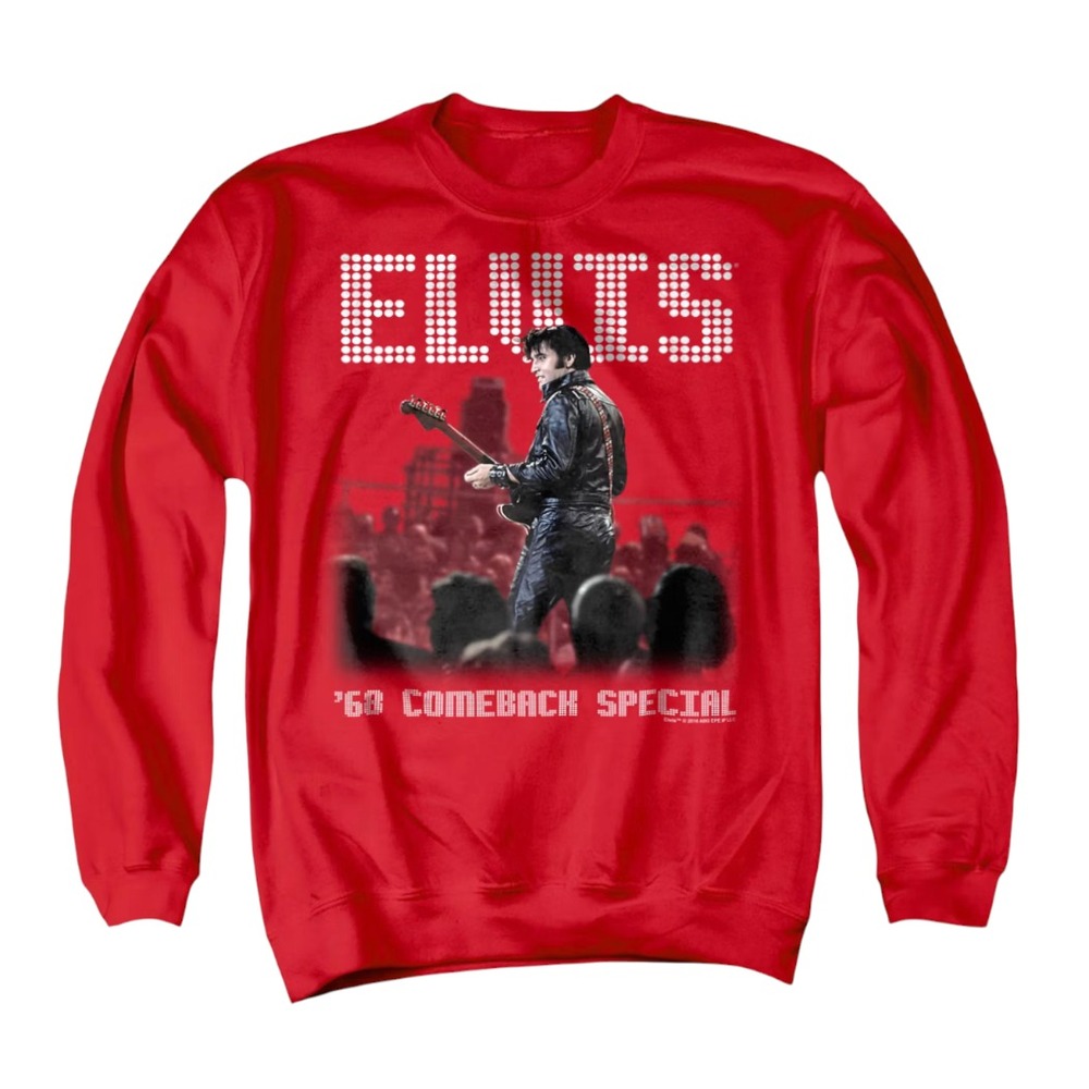 ELVIS RED SWEATSHIRT 68 Comeback Special 1968 Commemorative CREW NECK Graphic M